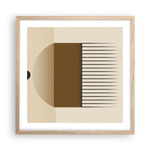 Pôster com moldura de carvalho claro - Diferentes estados - 50x50 cm