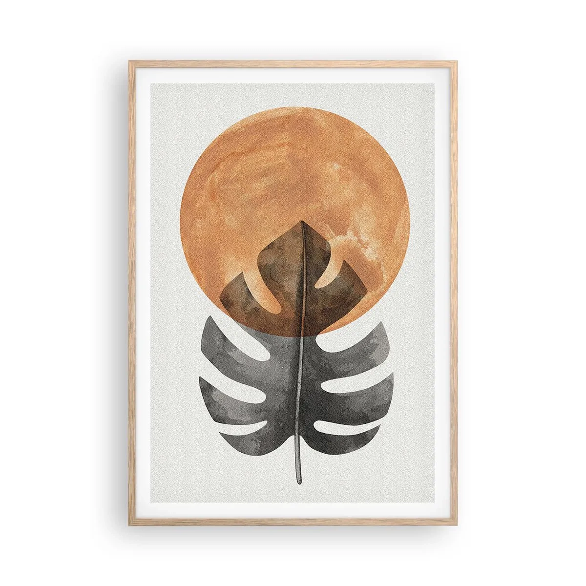 Pôster com moldura de carvalho claro - Sempre o sol - 70x100 cm