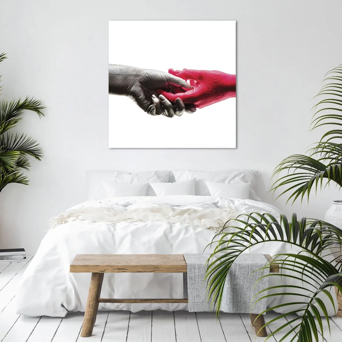 Quadro em tela - Juntos, mas diferentes - 70x70 cm