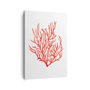 Quadro em tela - Filigrana coral - 70x100 cm