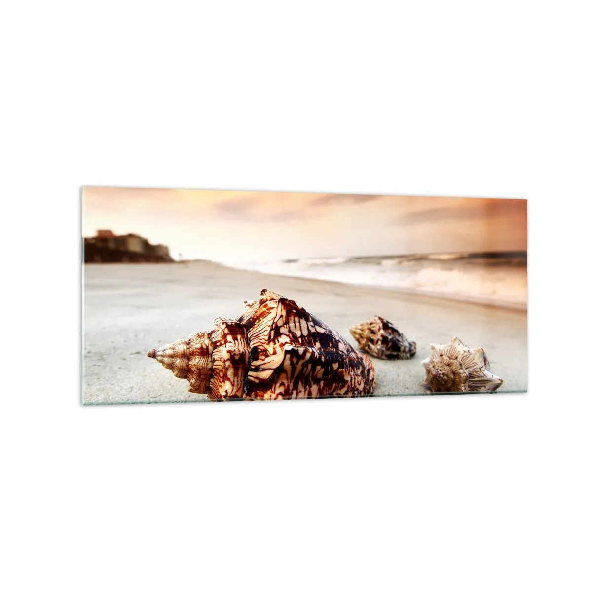 Quadro em vidro - Expulso pelas ondas - 120x50 cm