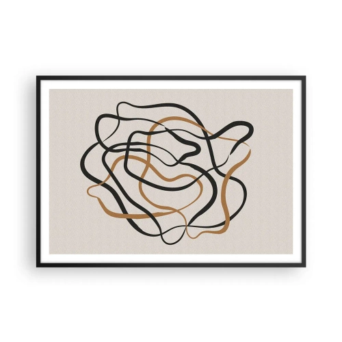 Pôster com moldura preta - Tudo deu errado - 100x70 cm