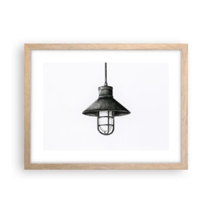 Pôster com moldura de carvalho claro - Como antigamente… - 40x30 cm