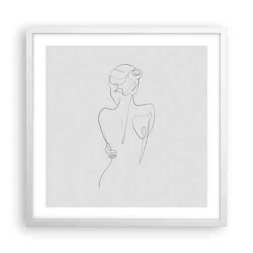 Pôster em moldura branca - Música corporal - 50x50 cm