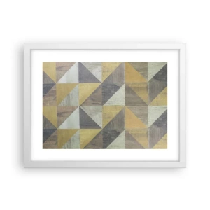 Pôster em moldura branca - Em ângulo com um triângulo - 40x30 cm