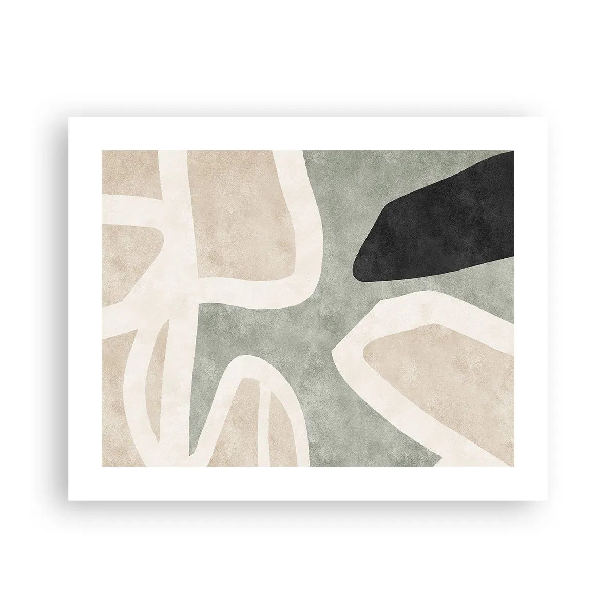 Pôster - Composição com motivo preto - 50x40 cm