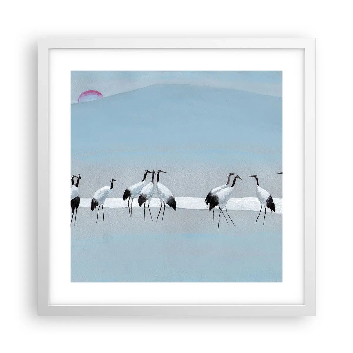 Pôster em moldura branca - Depois de um dia quente - 40x40 cm