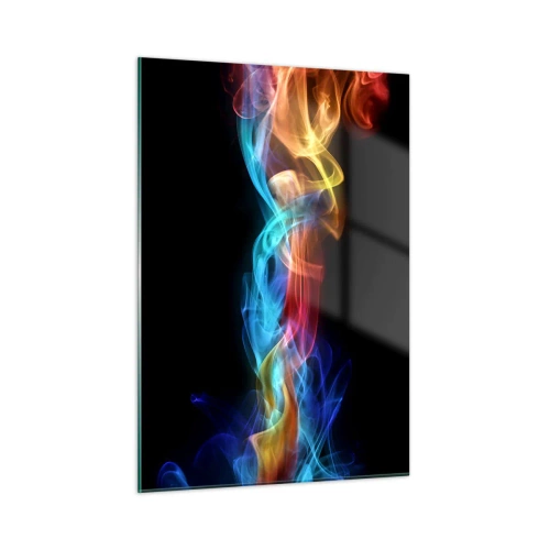 Quadro em vidro - Dança da névoa em arco-íris - 50x70 cm