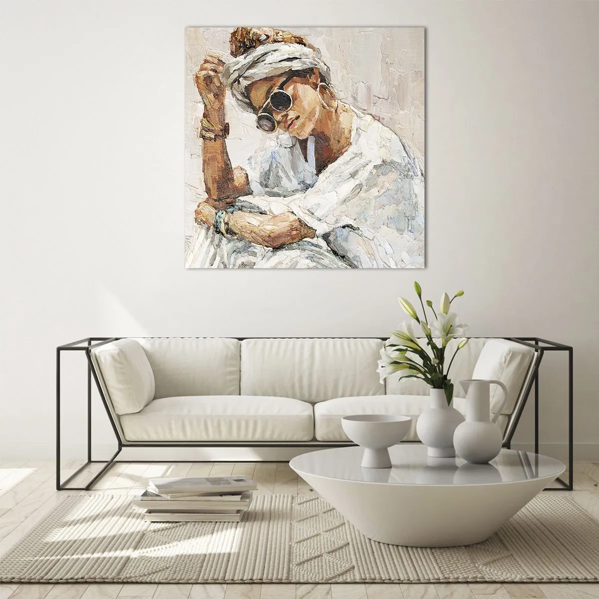 Quadro em vidro - Retrato em pleno sol - 30x30 cm