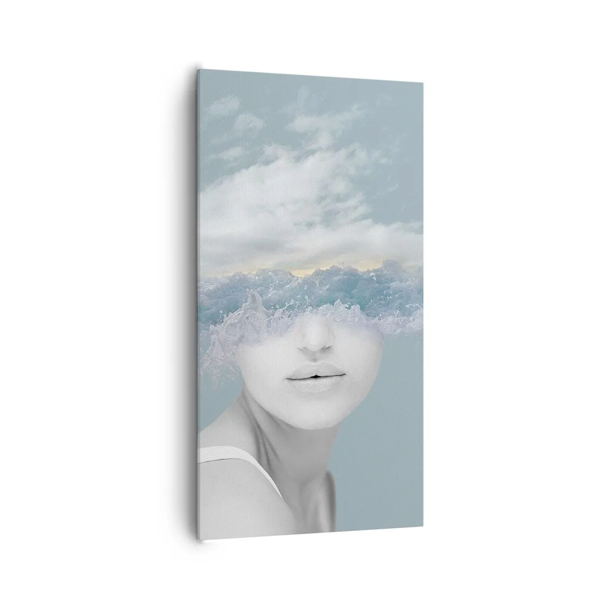 Quadro em tela - Com a cabeça nas nuvens - 65x120 cm