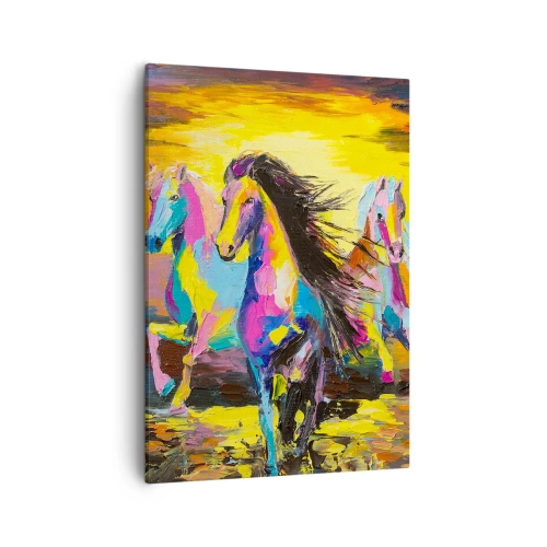 Quadro em tela - Imersos no arco-íris - 50x70 cm