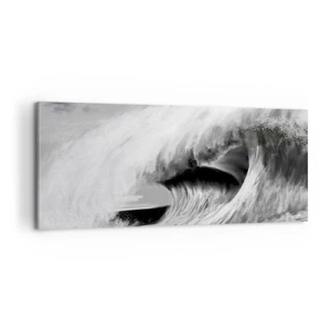 Quadro em tela - A ira do oceano - 100x40 cm
