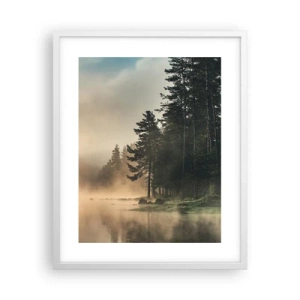 Pôster em moldura branca - O nascimento do dia - 40x50 cm