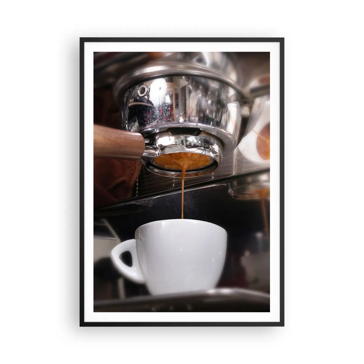 Pôster com moldura preta - Boa hora do dia - 70x100 cm