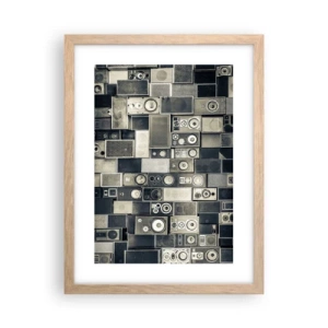 Pôster com moldura de carvalho claro - Está tudo bem - 30x40 cm