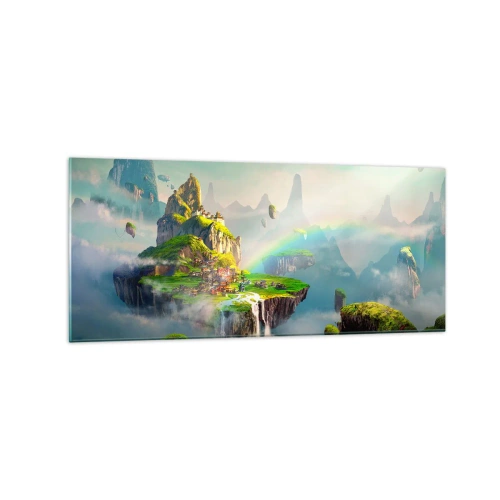 Quadro em vidro - Meio do céu - as ilhas felizes - 120x50 cm