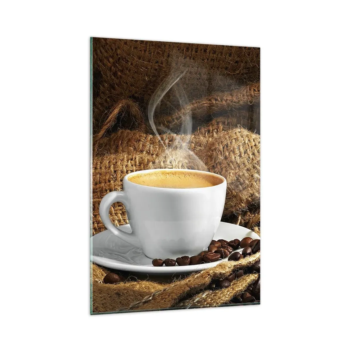 Quadro em vidro - O cheiro de moka e a densidade do líquido de mel - 80x120 cm
