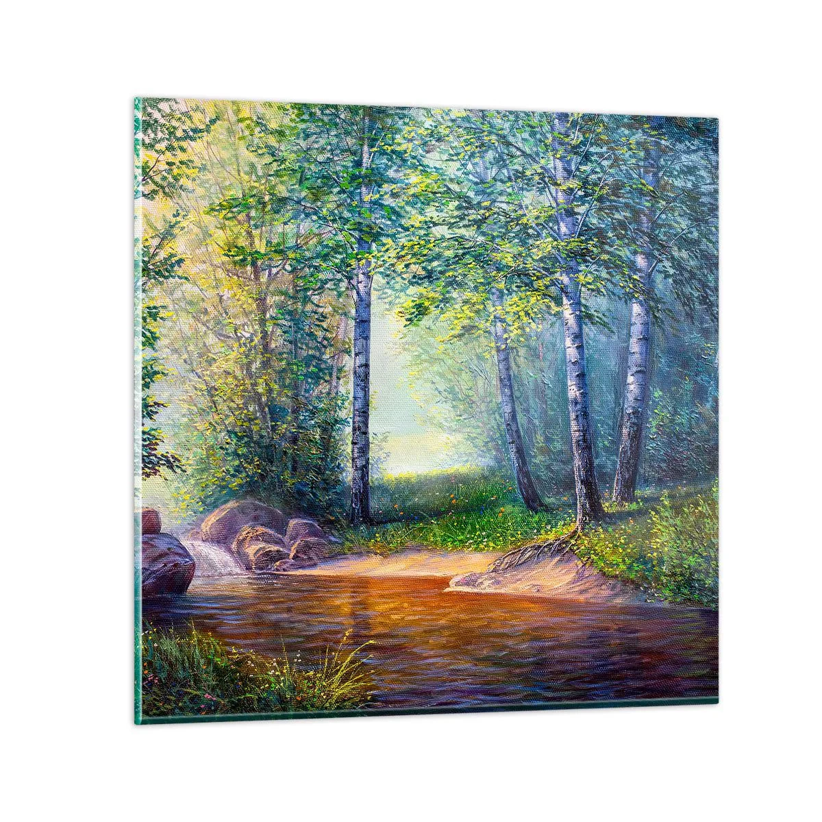 Quadro em vidro - Cenário idílico - 30x30 cm
