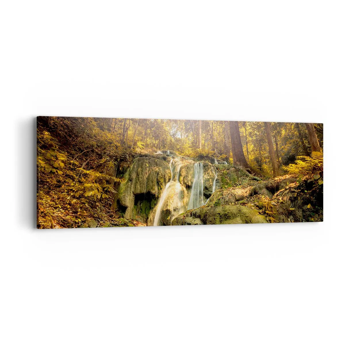 Quadro em tela - Cascata na floresta - 90x30 cm