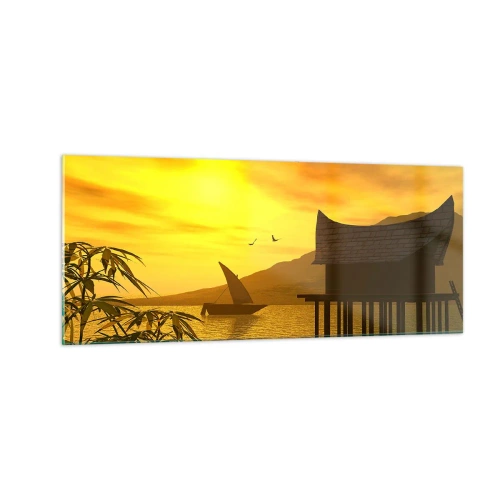 Quadro em vidro - A desejada paz - 100x40 cm