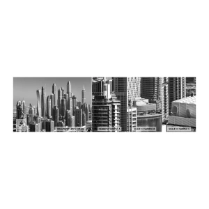 Amostra de papel de parede autocolante Deluxe Sticker - A cidade sobre o deserto - Arquitetura, Cidade, Dubai - 100x30 cm