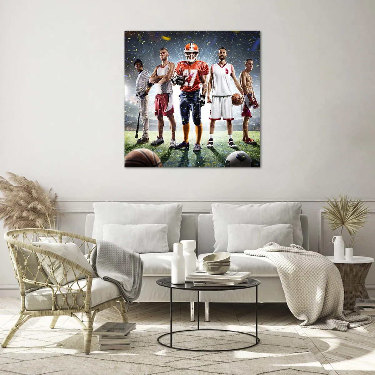 Quadro em vidro - Gladiadores dos campos - 30x30 cm