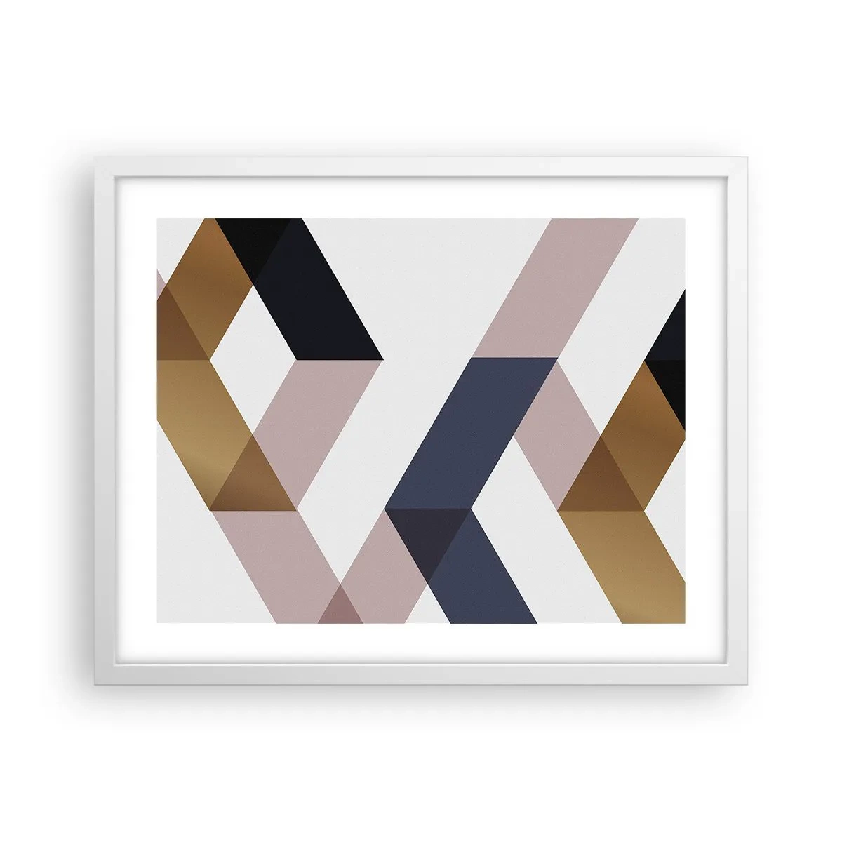 Pôster em moldura branca - Planos e ângulos - 50x40 cm