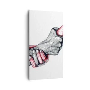 Quadro em tela - Está em boas mãos - 55x100 cm