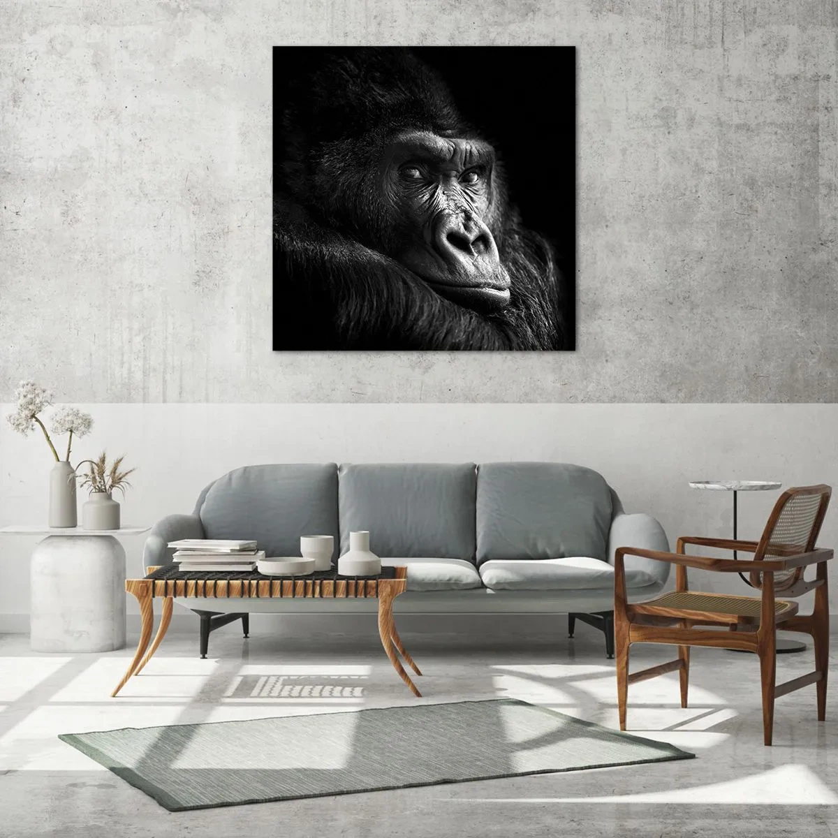 Quadro em vidro - E para que é que estás a olhar? - 40x40 cm