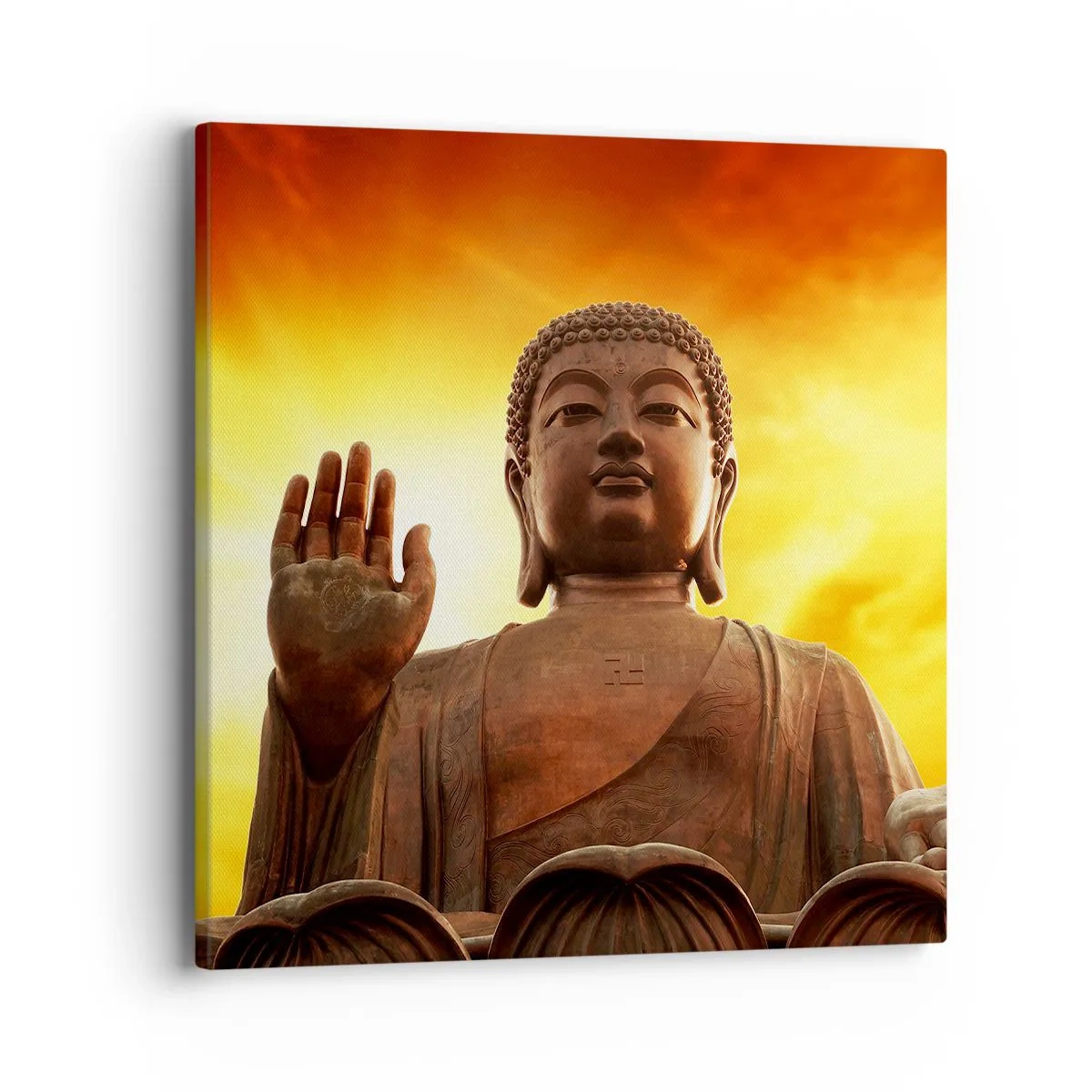 Quadro em tela - Paz do mundo - 40x40 cm