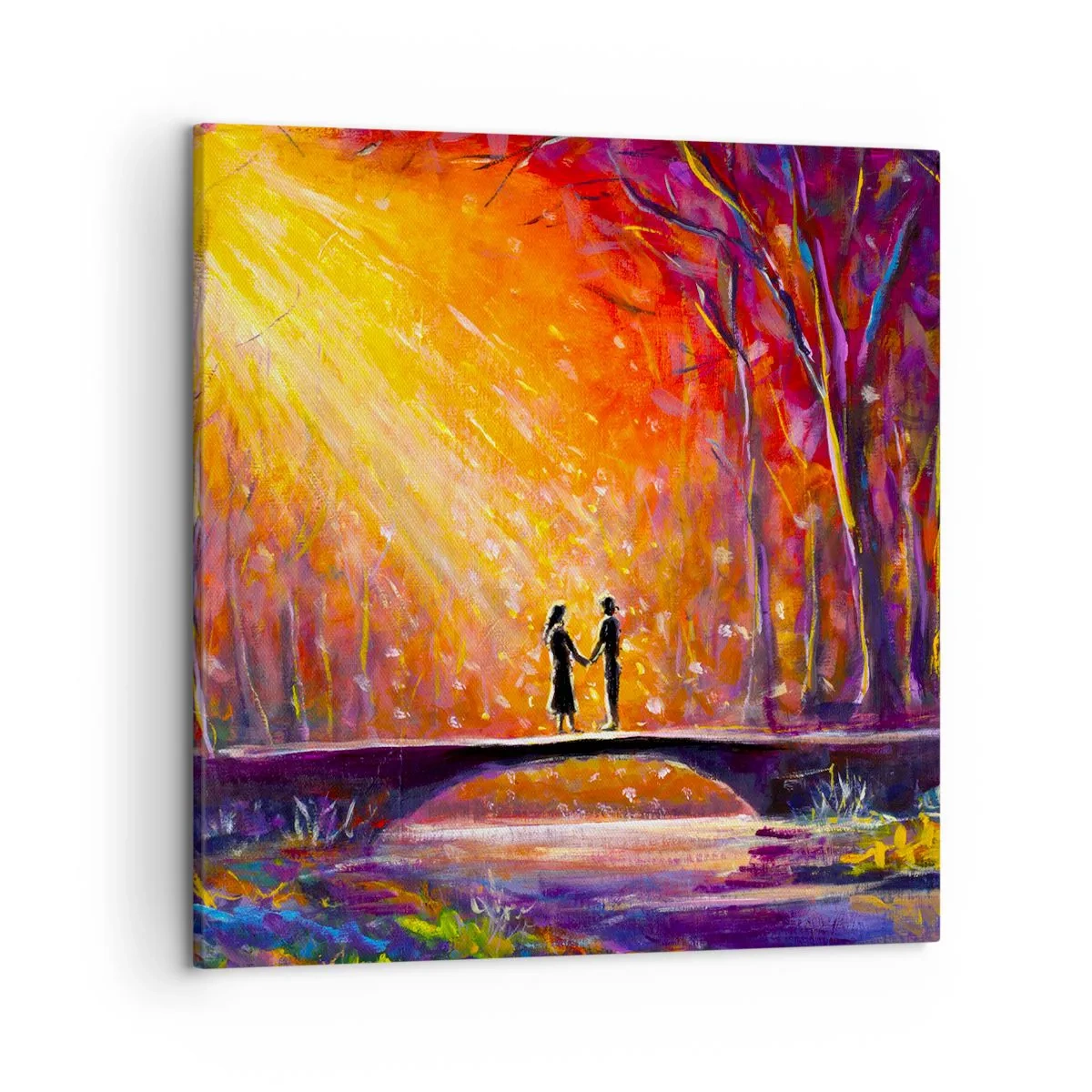 Quadro em tela - O céu também os ama - 50x50 cm