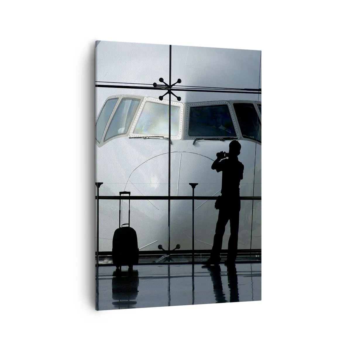 Quadro em tela - Vis a vis no aeroporto - 70x100 cm