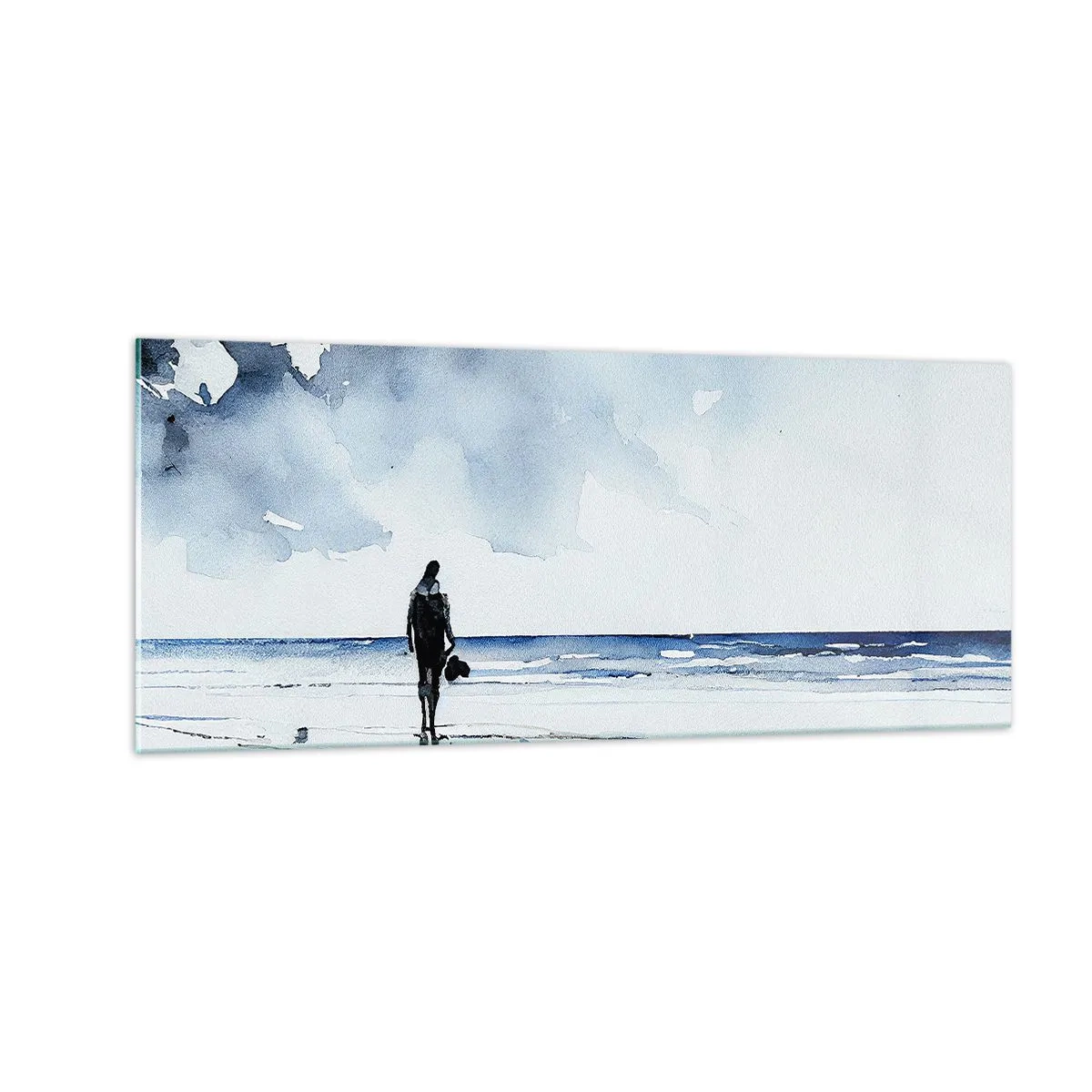 Quadro em vidro - Conversa com o mar - 100x40 cm