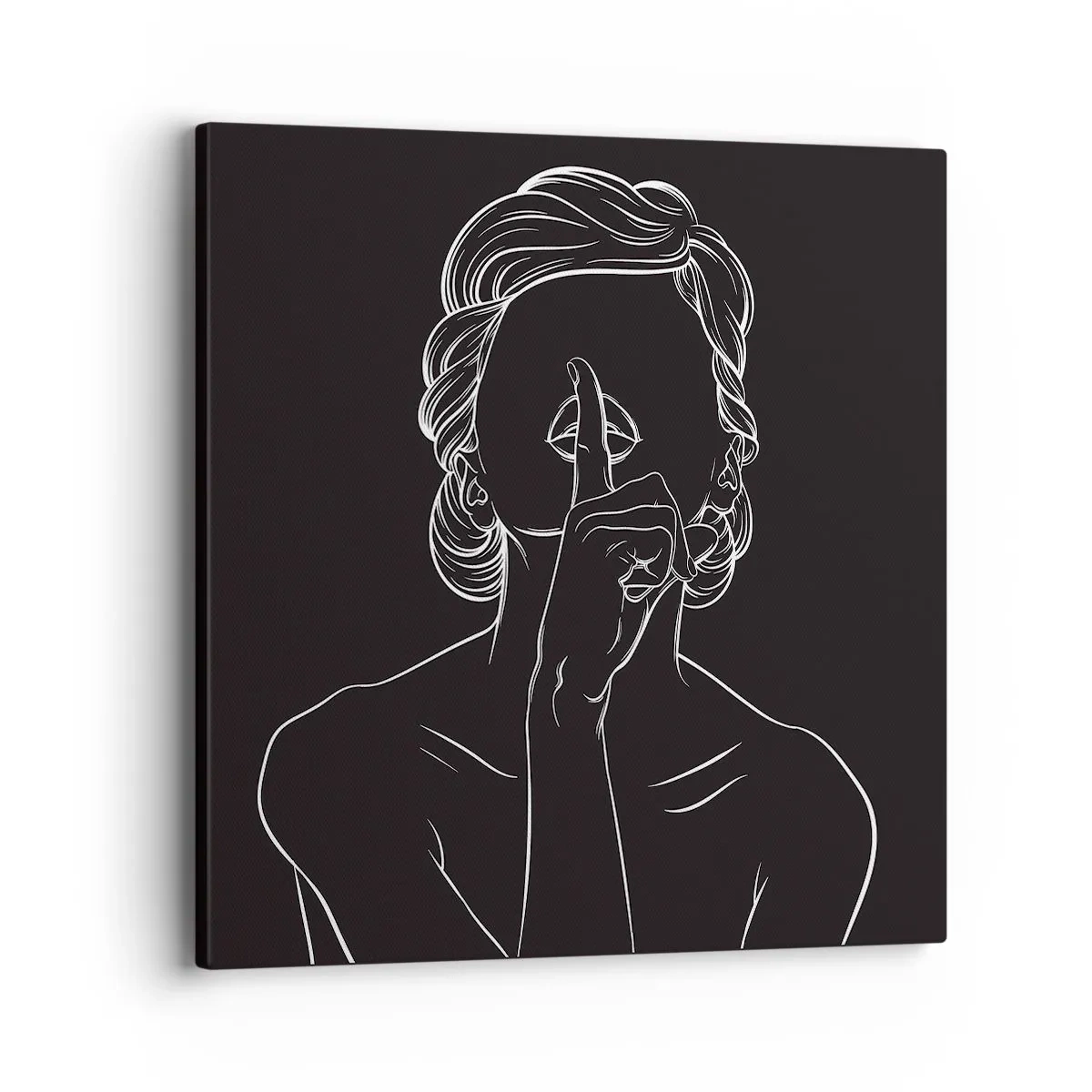 Quadro em tela - A beleza floresce em silêncio - 40x40 cm