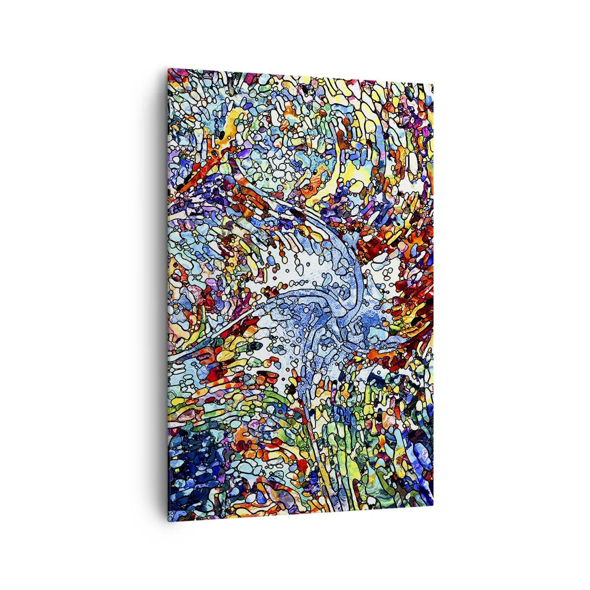 Quadro em tela - Vitrais gotejantes - 80x120 cm