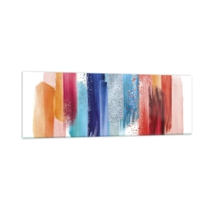 Quadro em vidro - Para cima e para baixo  - 90x30 cm