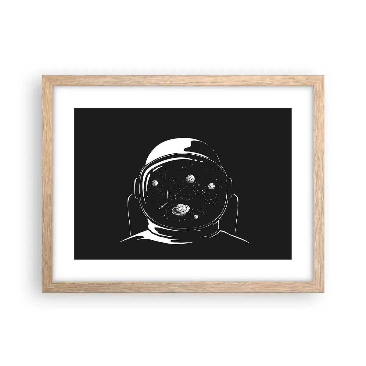 Pôster com moldura de carvalho claro - Bela Vista - 40x30 cm