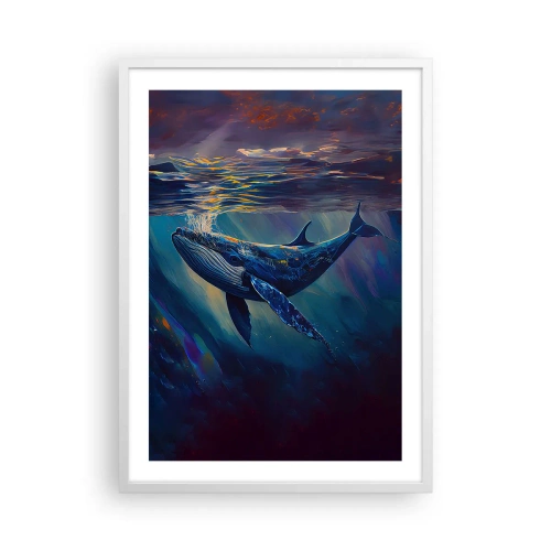 Pôster em moldura branca - Bem vindo ao meu mundo - 50x70 cm