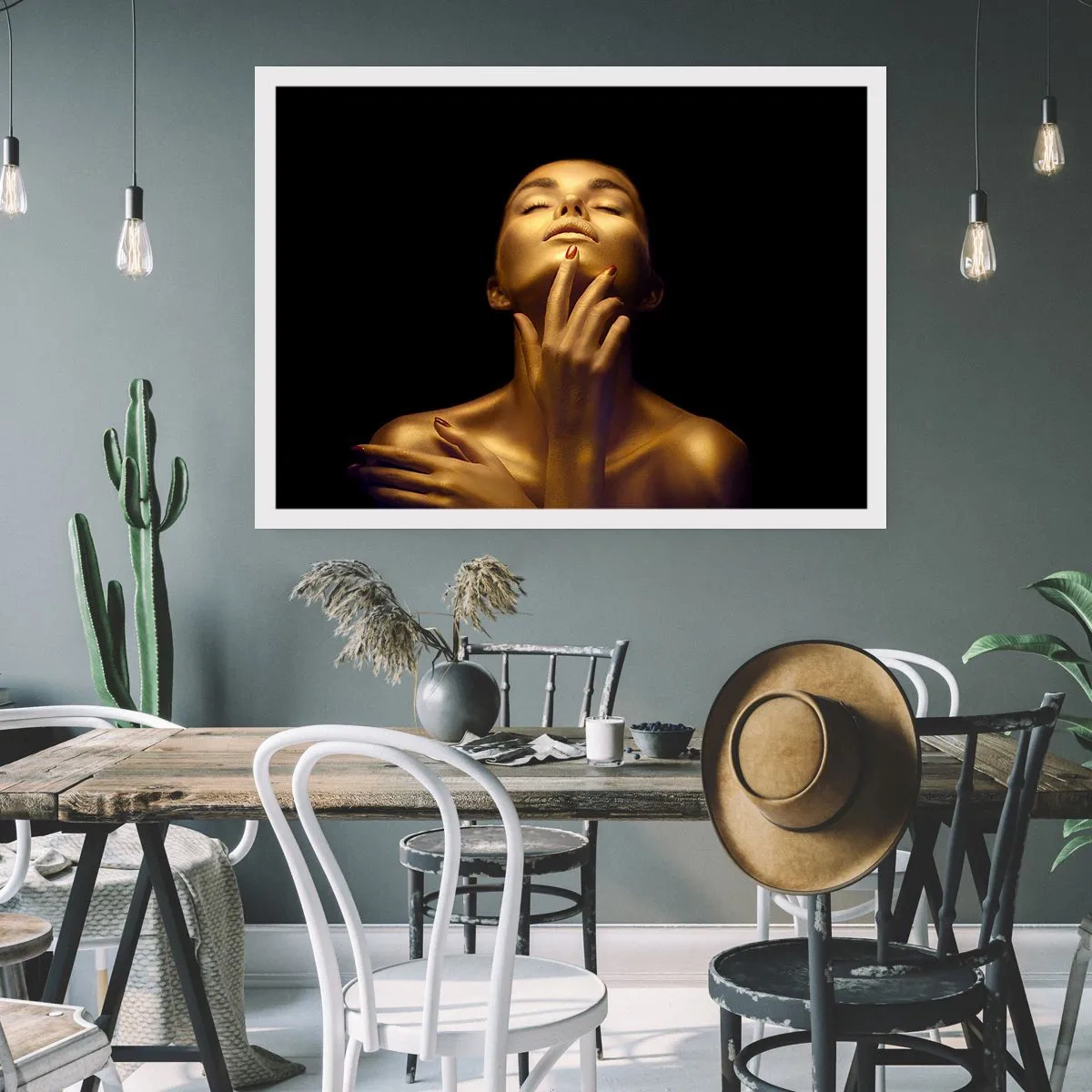 Pôster - Como seda dourada - 50x40 cm