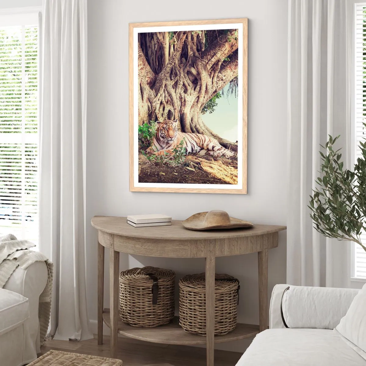 Pôster com moldura de carvalho claro - Vista do livro de Gênesis - 30x40 cm