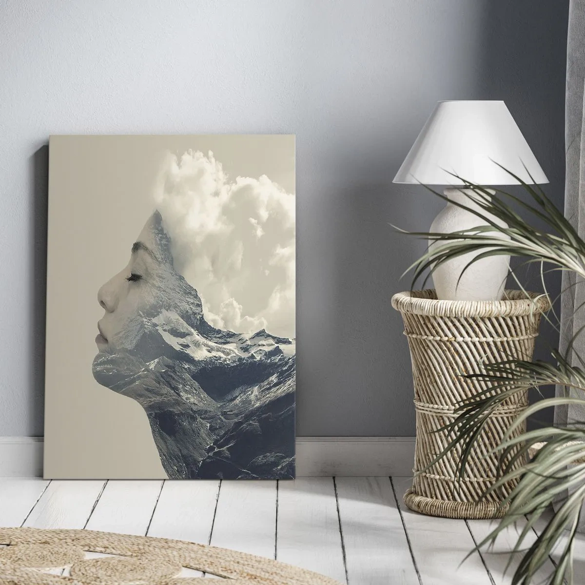 Quadro em tela - A beleza dos elementos da natureza - 65x120 cm