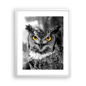 Pôster em moldura branca - Nada pode ser escondido - 40x50 cm