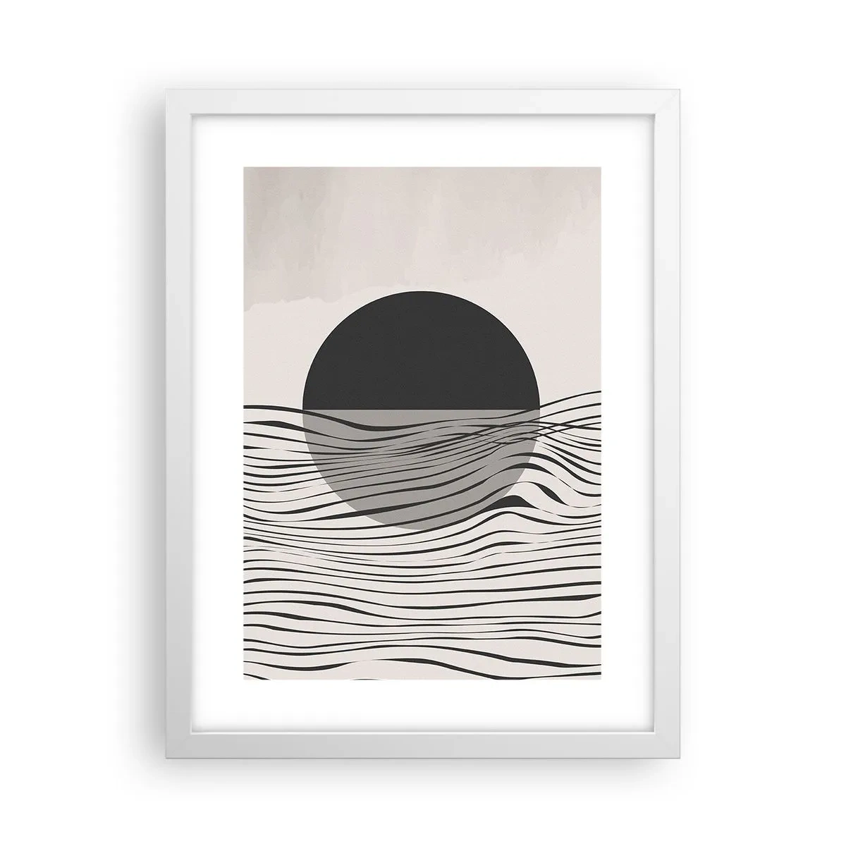 Pôster em moldura branca - Composição da metade - 30x40 cm