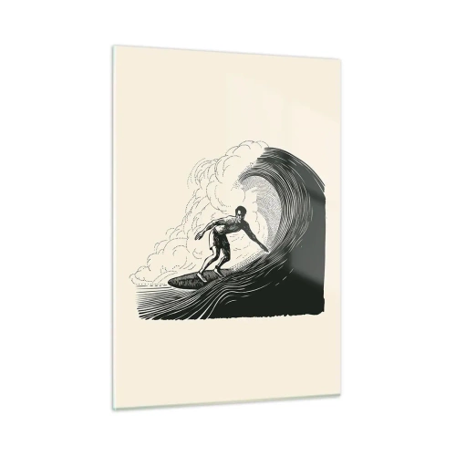 Quadro em vidro - Rei da onda - 50x70 cm