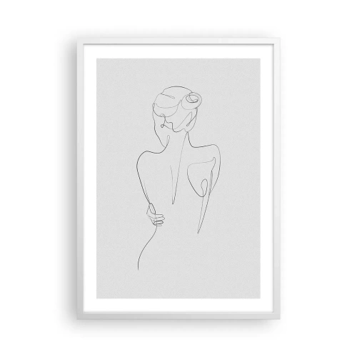 Pôster em moldura branca - Música corporal - 50x70 cm