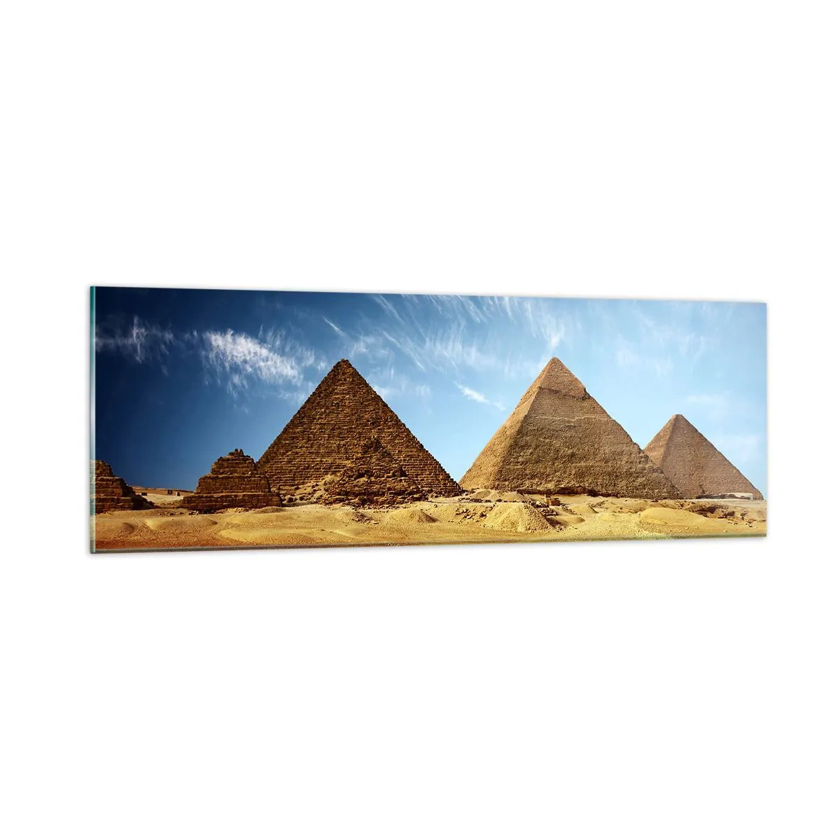 Quadro em vidro - 40 séculos vos contemplam - 90x30 cm