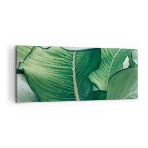 Quadro em tela - Vida intensamente verde - 100x40 cm