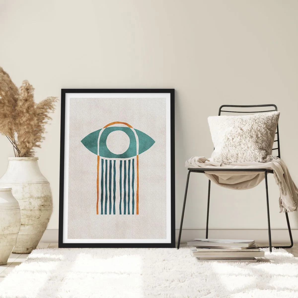 Pôster com moldura preta - Sinais e rituais - 30x40 cm