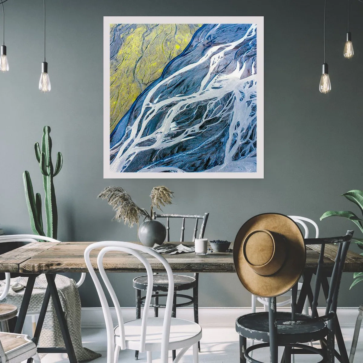 Pôster - Pinturas rupestres da natureza - 60x60 cm