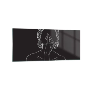 Quadro em vidro - A beleza floresce em silêncio - 120x50 cm